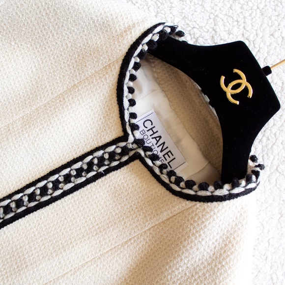 Rare Chanel Vintage Fall 1994 Ecru Black Jacket - Picture 13 of 14